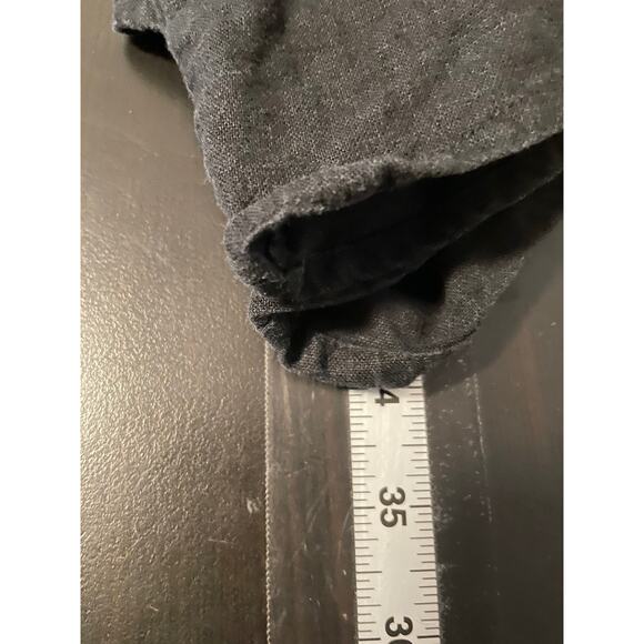 Taravao Tunic Womens Small Black Linen Blend Asymmetrical Sleeveless Top Artsy - Picture 6 of 7